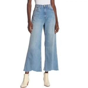 Rag & Bone Ruth Super High Rise Ankle Wide Leg Jeans Clean Frant Blue Size 27